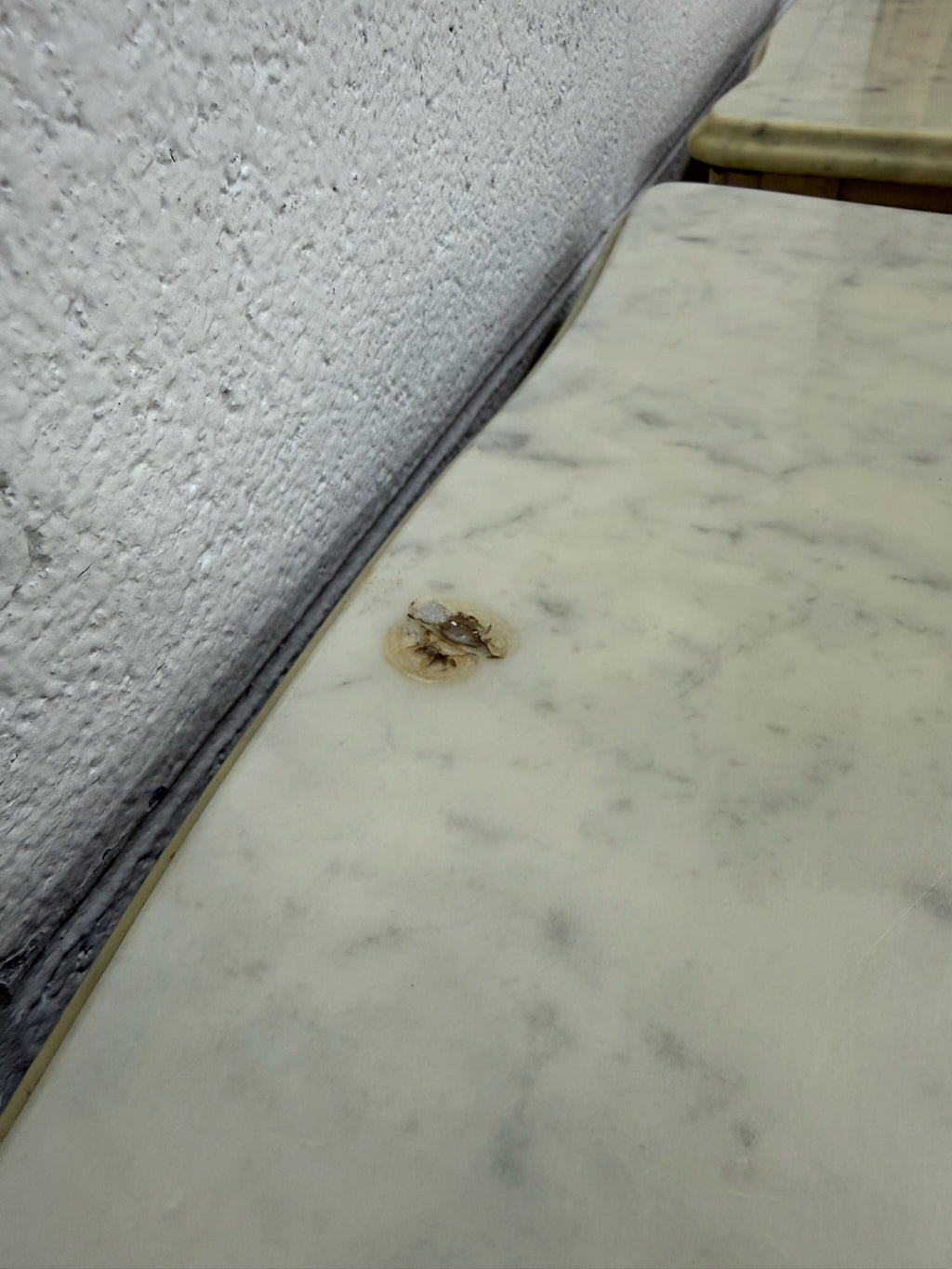 Vintage Italian Louis XV Style Marble Top End Tables - Pair