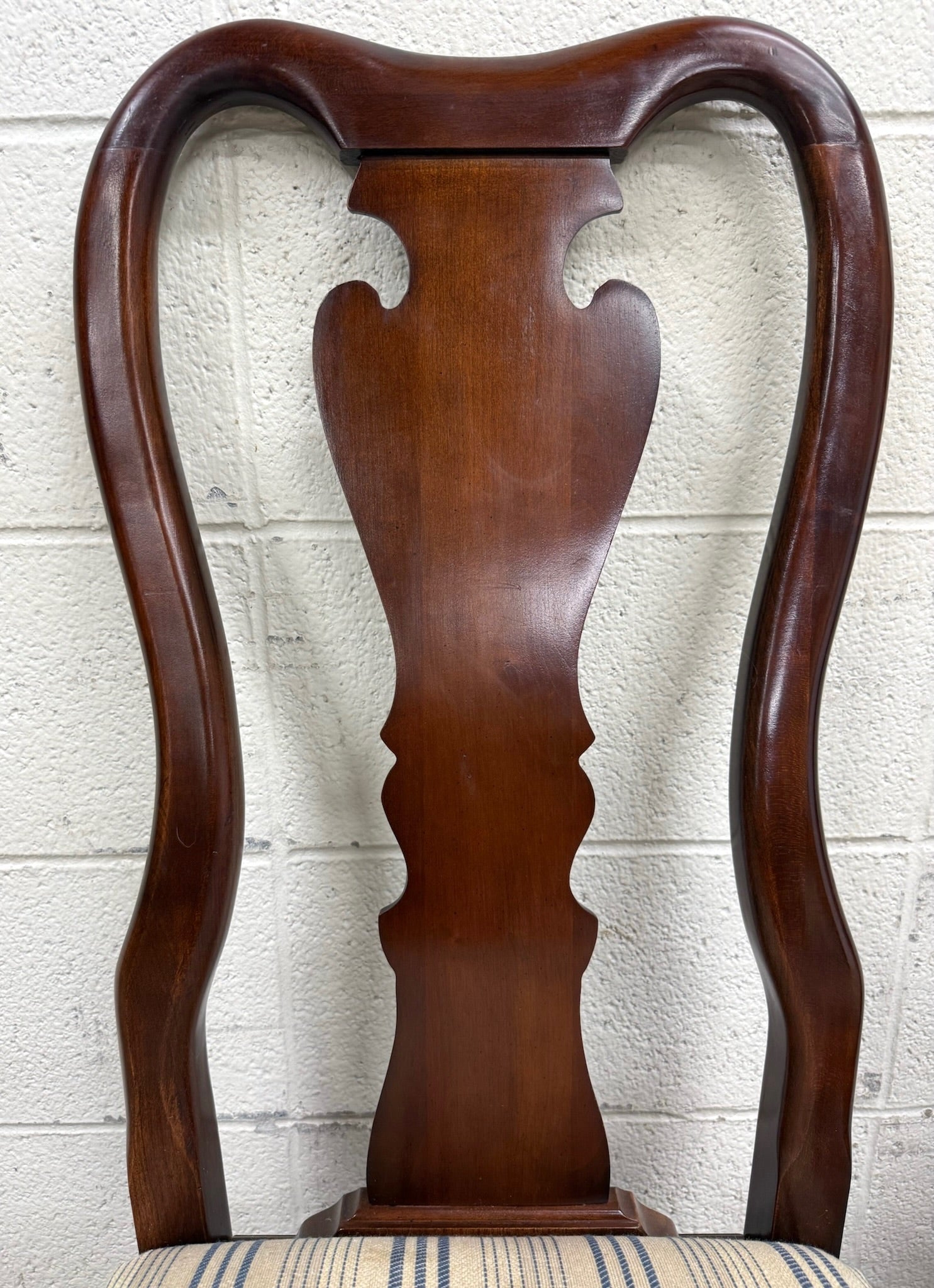 Vintage Queen Anne Style Dining Chairs - Pair