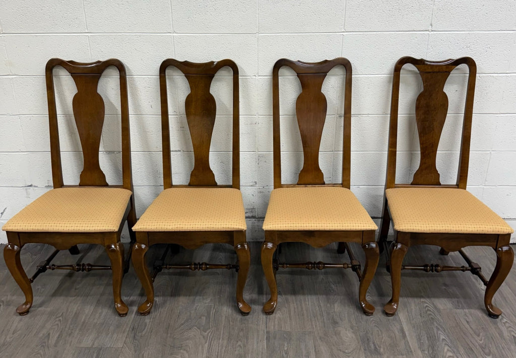 Vintage Ethan Allen Classic Manor Splat Back Dining Chairs 15-6001 - Set of 4