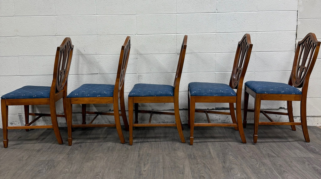 Vintage Duncan Phyfe Style Hepplewhite Style Shield Back Dining Side Chairs
