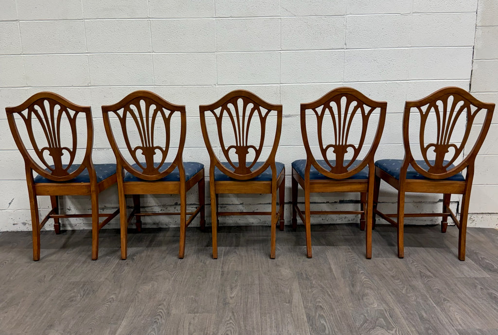Vintage Duncan Phyfe Style Hepplewhite Style Shield Back Dining Side Chairs
