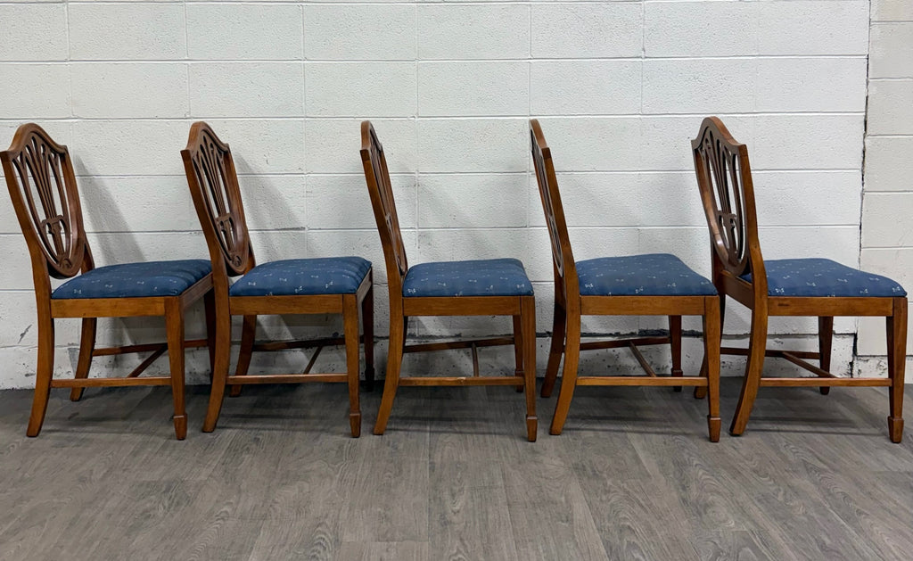 Vintage Duncan Phyfe Style Hepplewhite Style Shield Back Dining Side Chairs