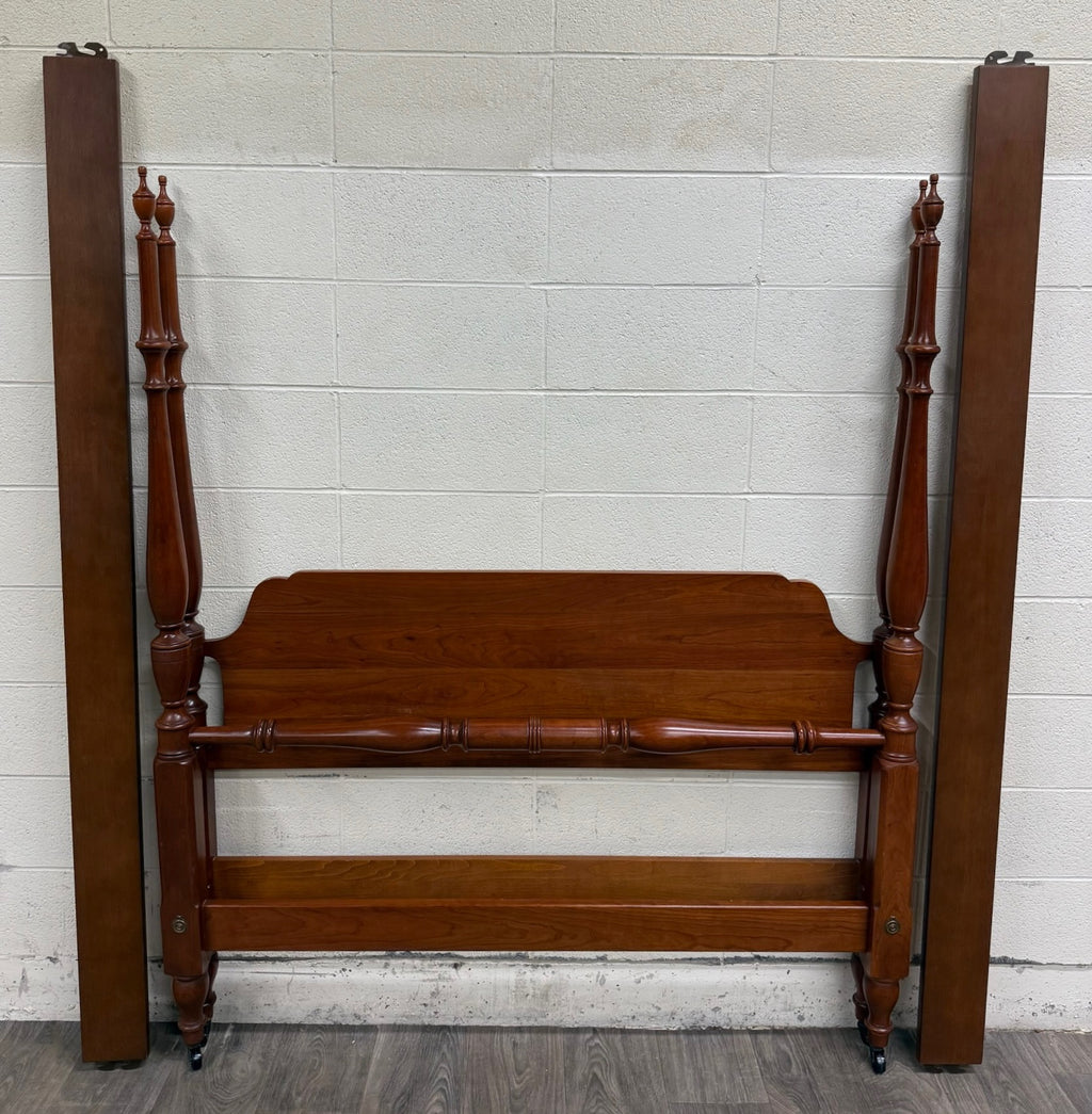 Vintage Full Size Pennsylvania House Chippendale Style Four Poster Bed