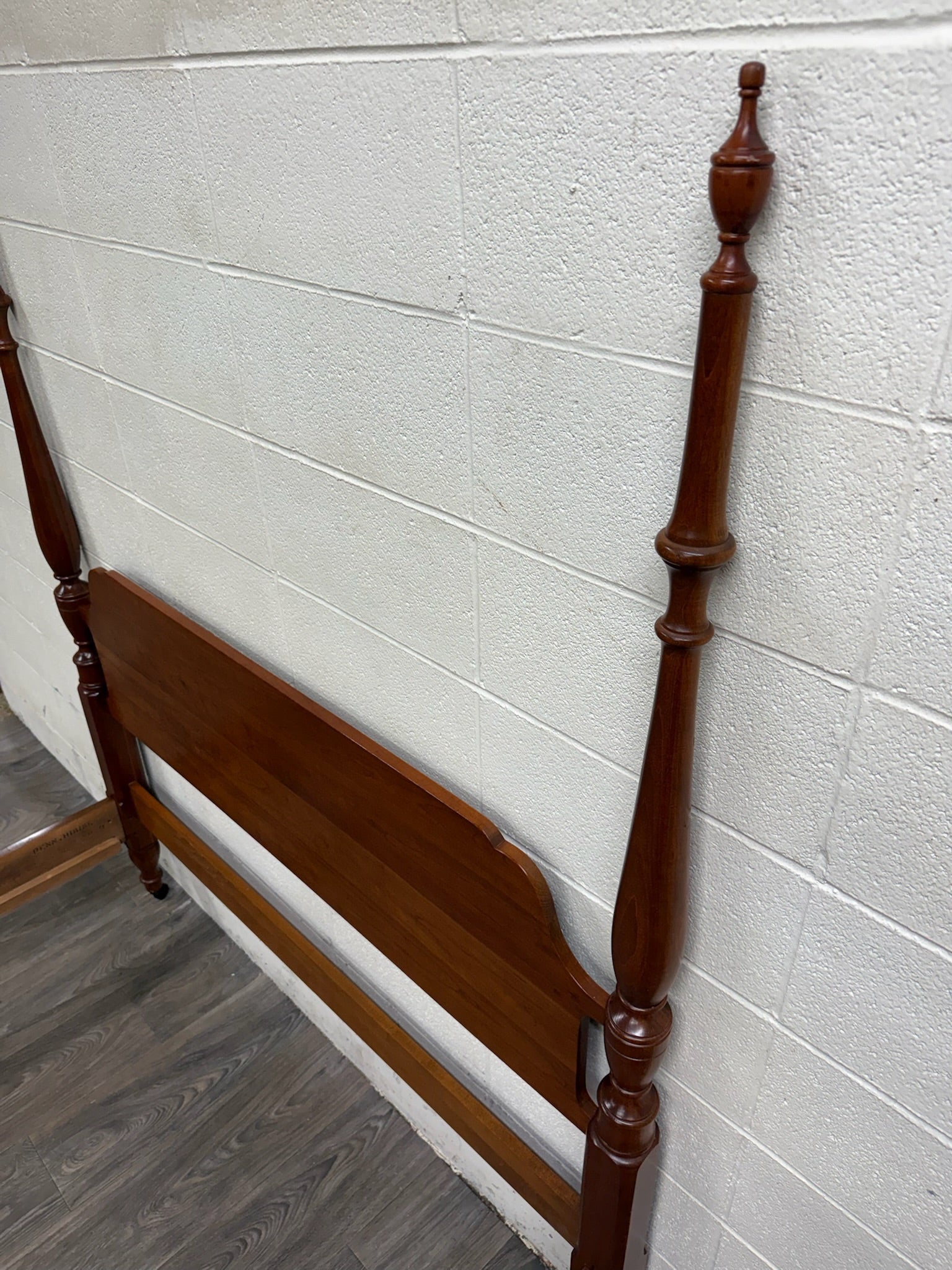 Vintage Full Size Pennsylvania House Chippendale Style Four Poster Bed