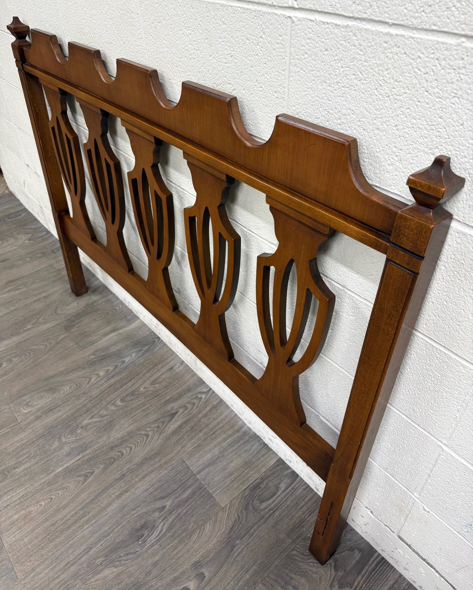 Vintage Full Size Chippendale Style Headboard