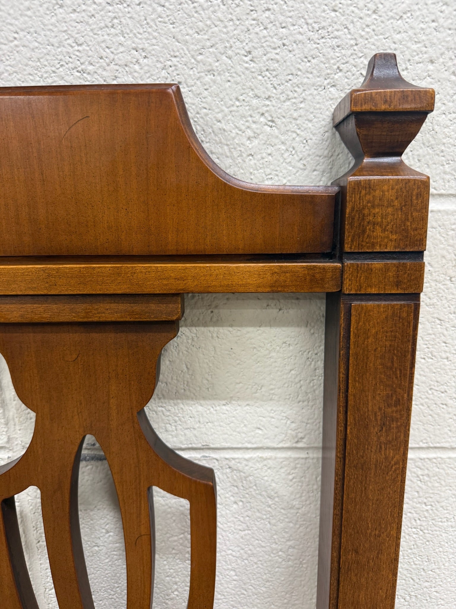 Vintage Full Size Chippendale Style Headboard