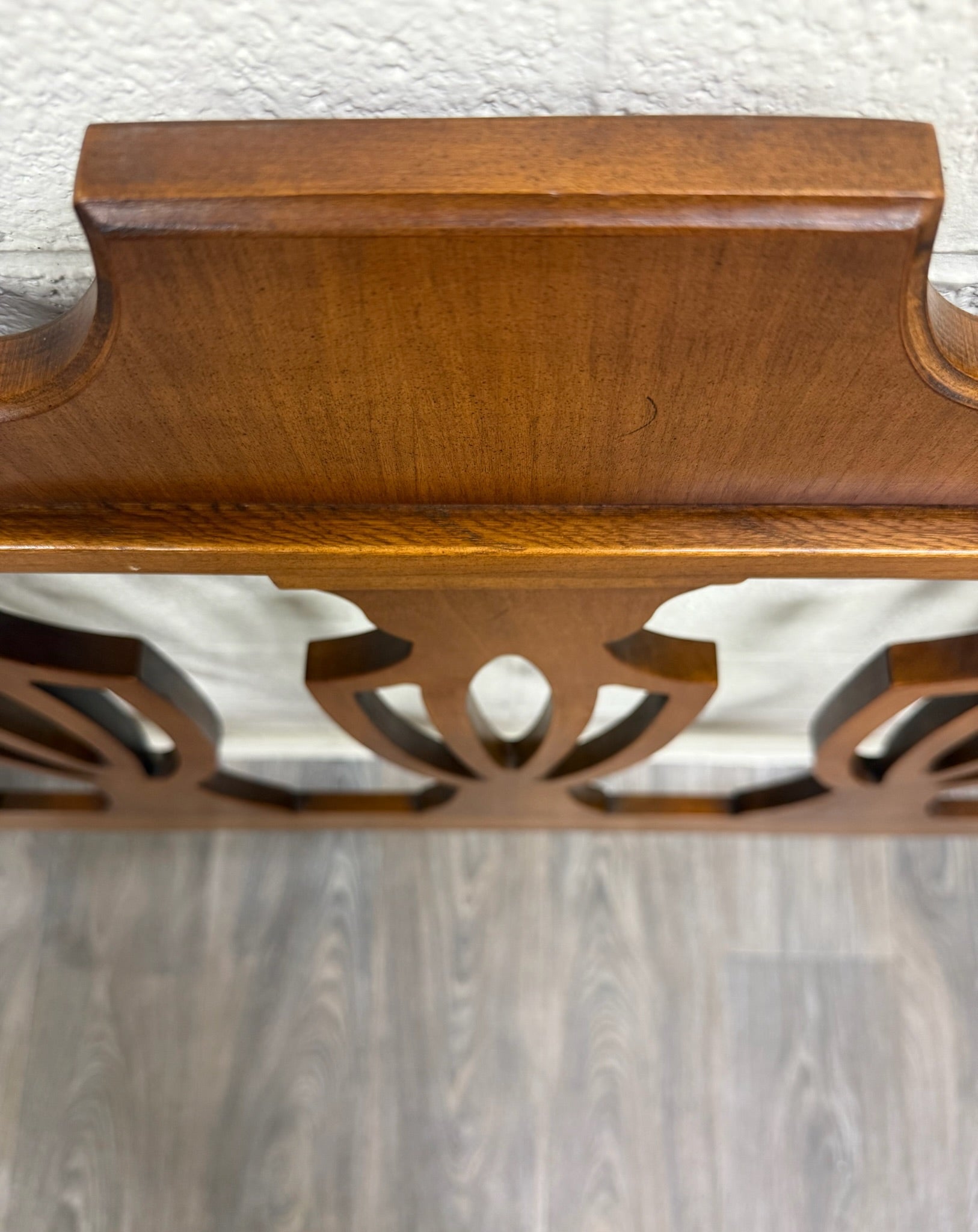 Vintage Full Size Chippendale Style Headboard