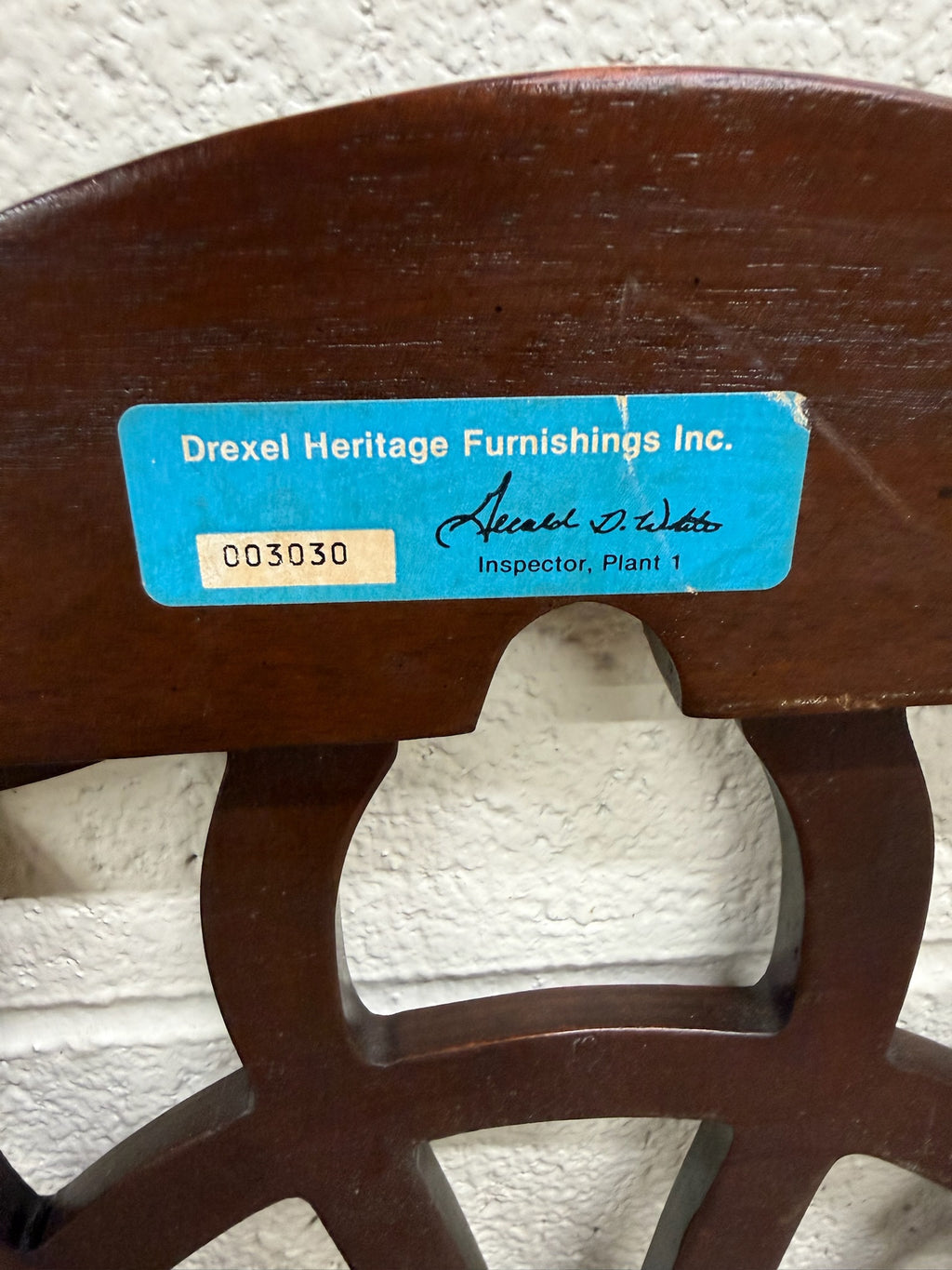 Vintage Queen Size Drexel Heritage 18th Century Classics Headboard