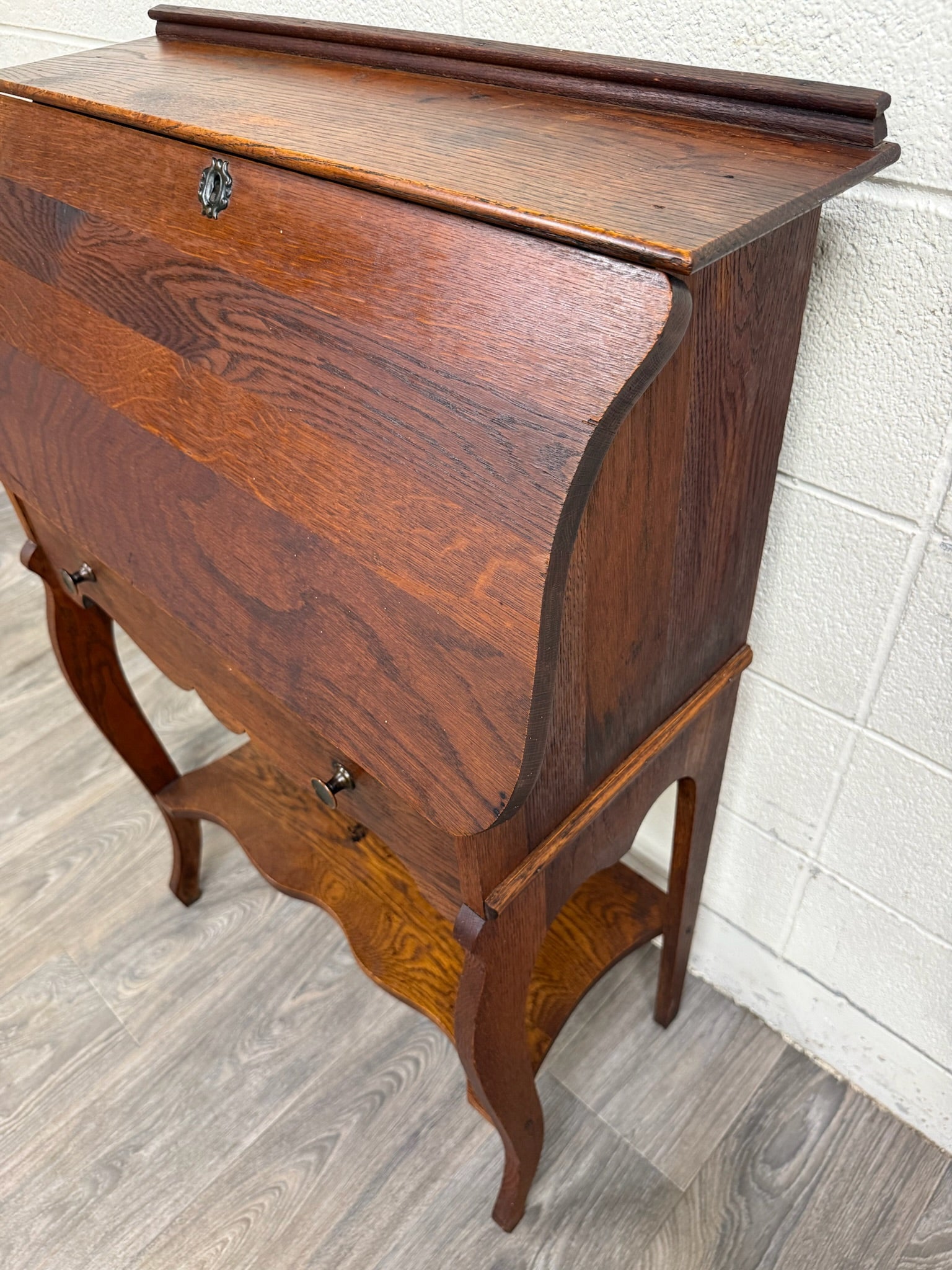 Antique French Louis XVI Style Secretary Desk Drop Front Desk