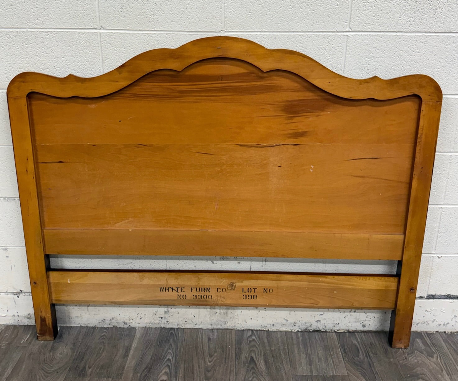Vintage Full Size White Furniture Company French Provincial Bed