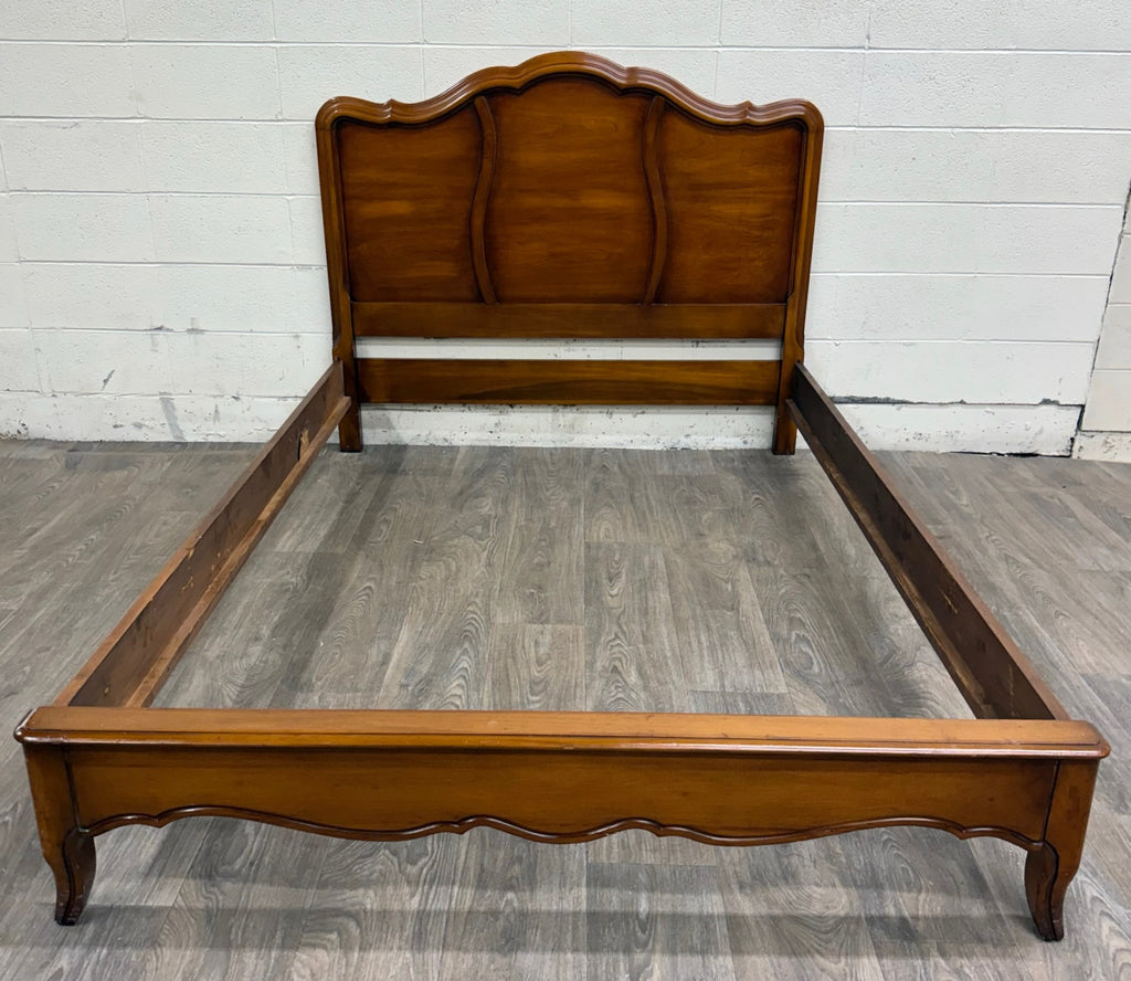Vintage Full Size White Furniture Company French Provincial Bed