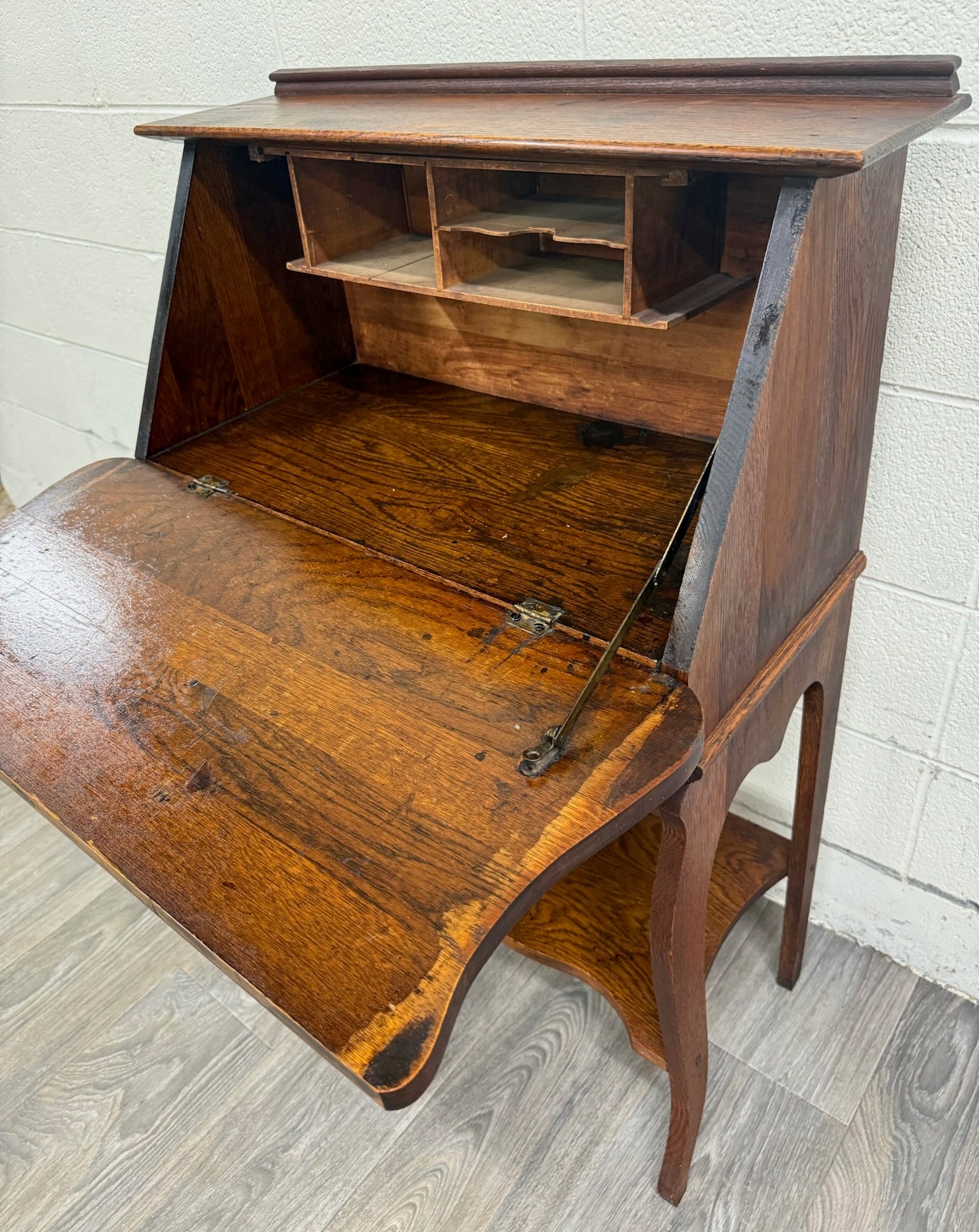 Antique French Louis XVI Style Secretary Desk Drop Front Desk