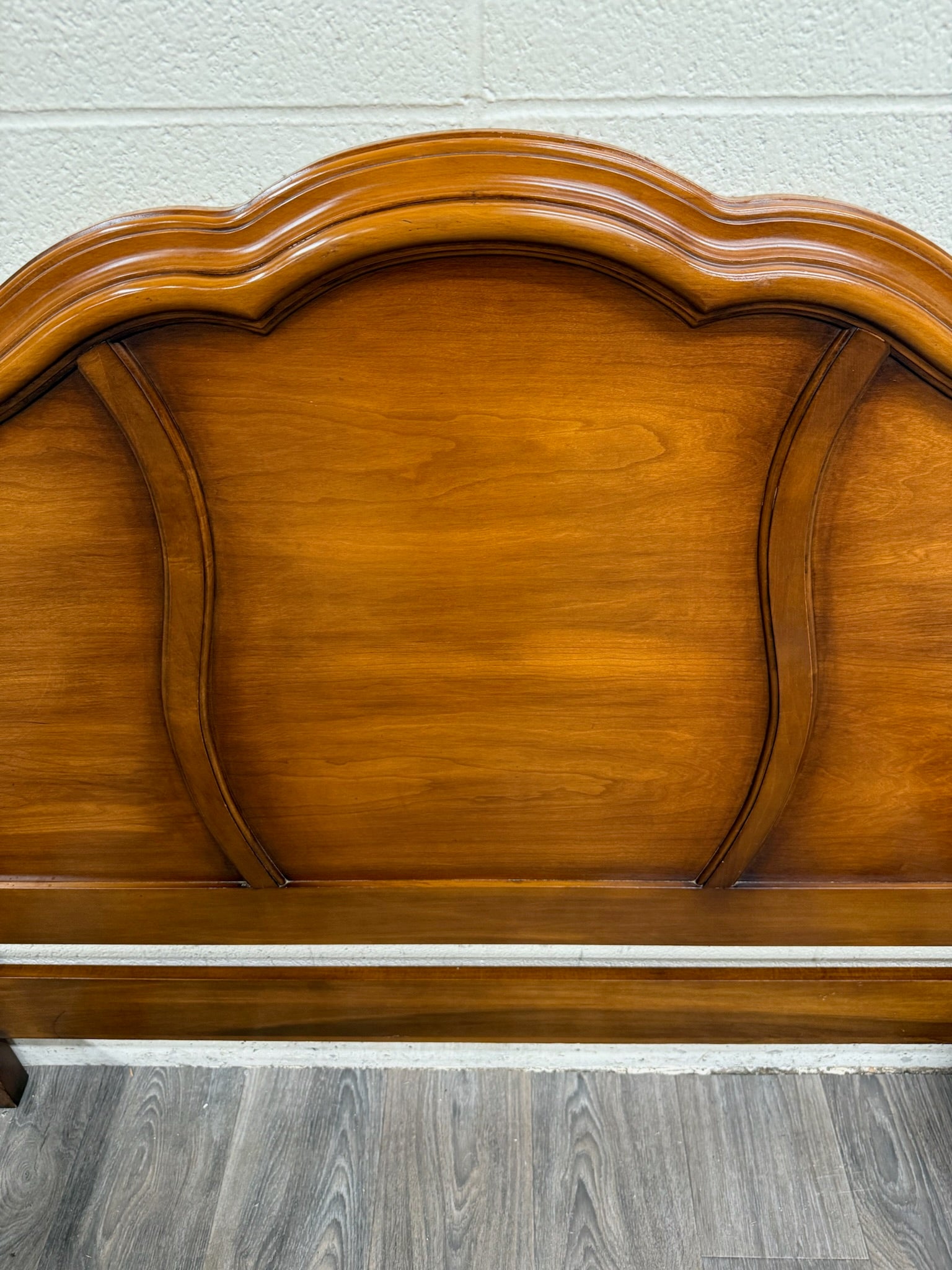 Vintage Full Size White Furniture Company French Provincial Bed