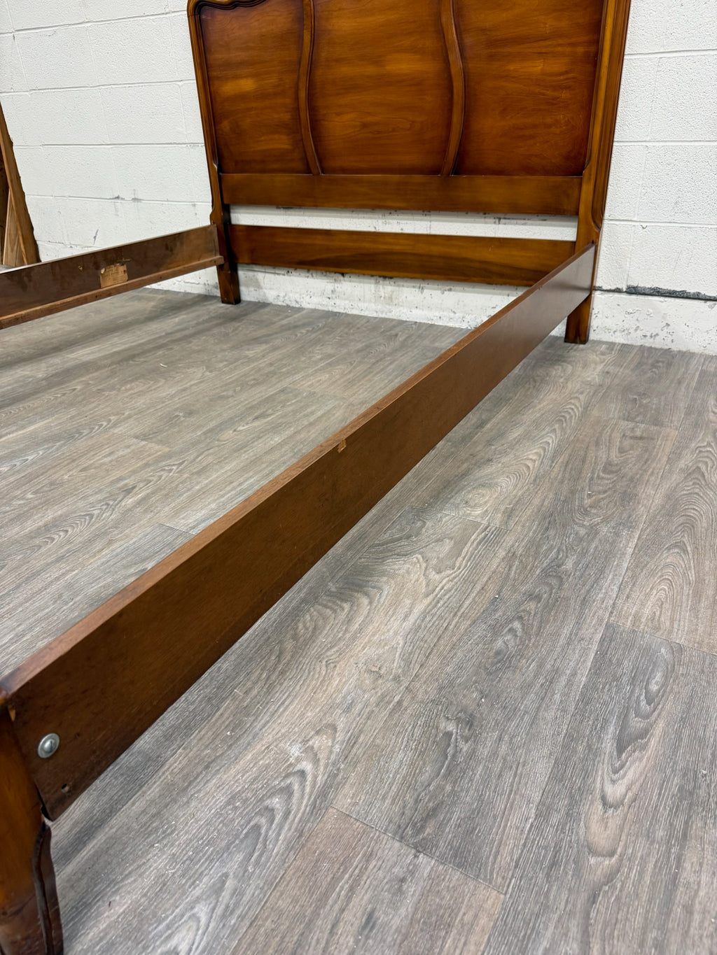 Vintage Full Size White Furniture Company French Provincial Bed