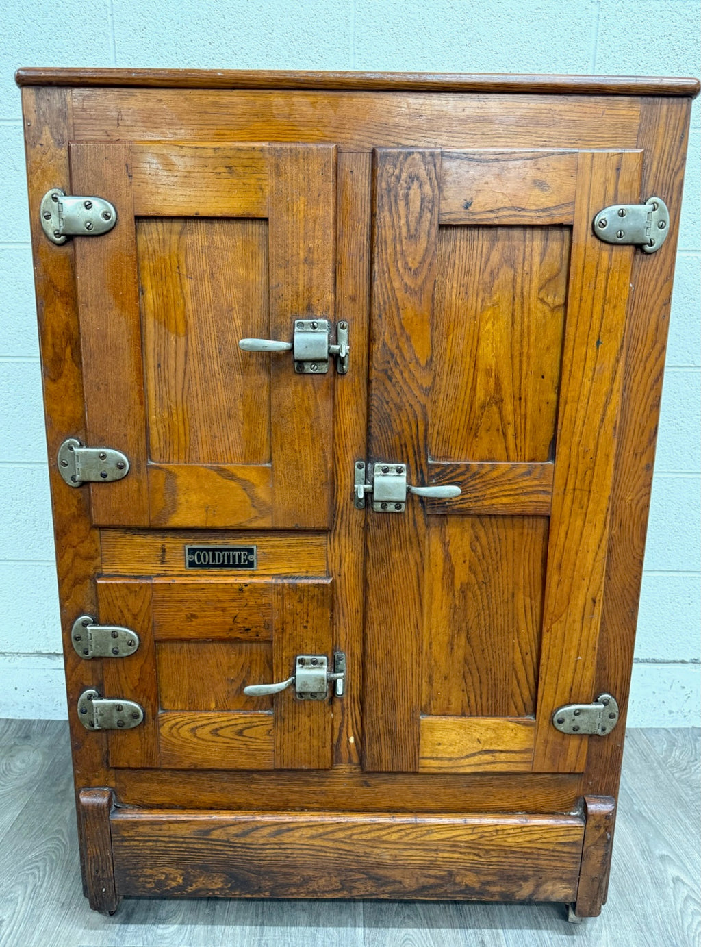Antique Coldtite Oak Ice Box