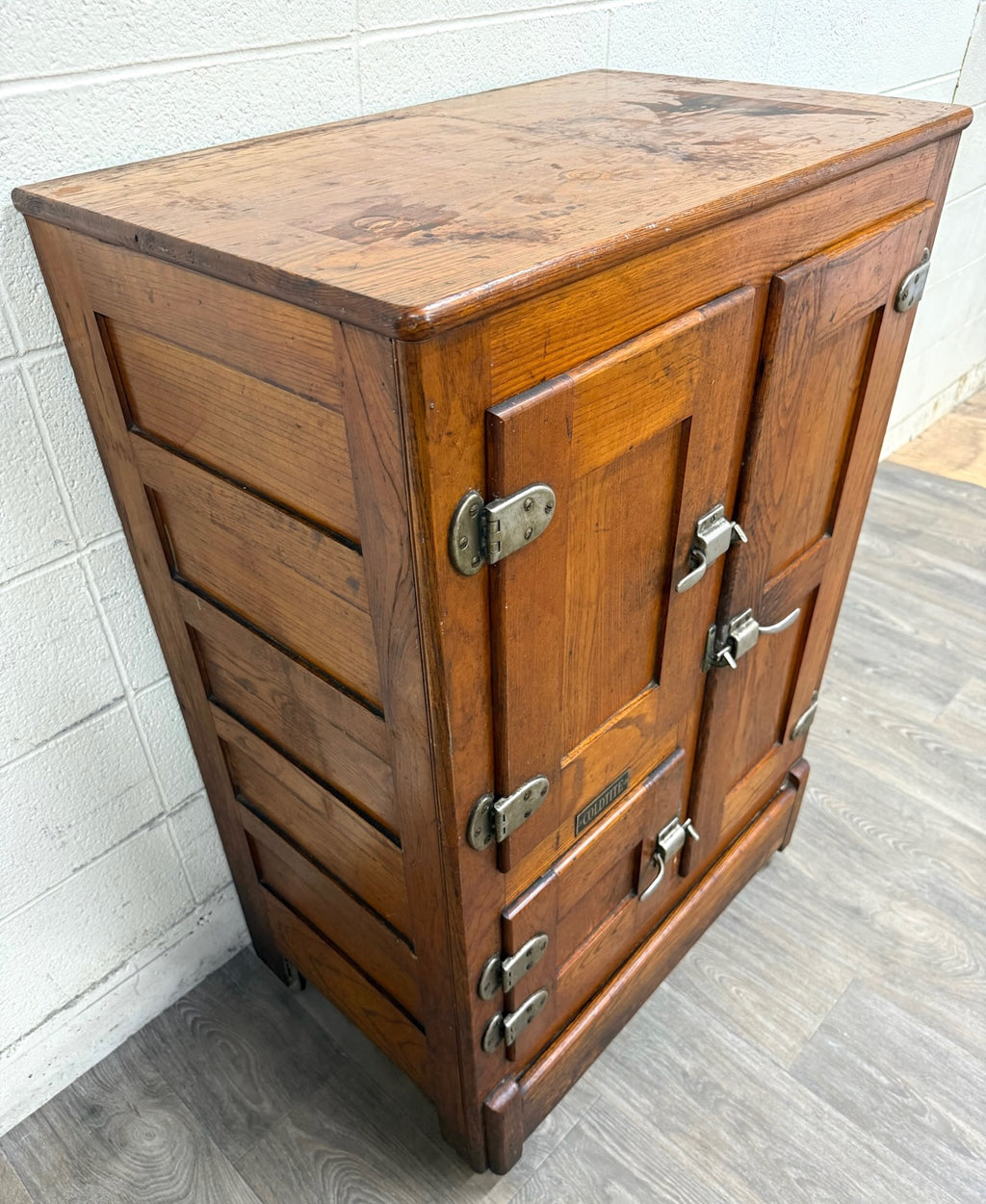 Antique Coldtite Oak Ice Box
