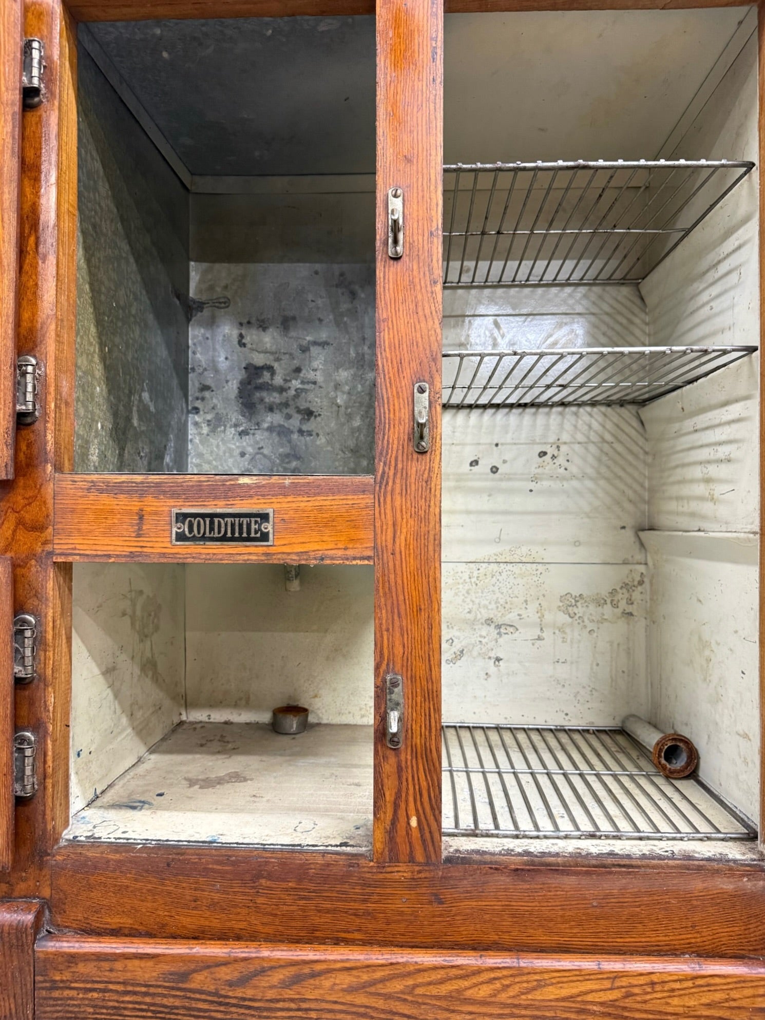 Antique Coldtite Oak Ice Box