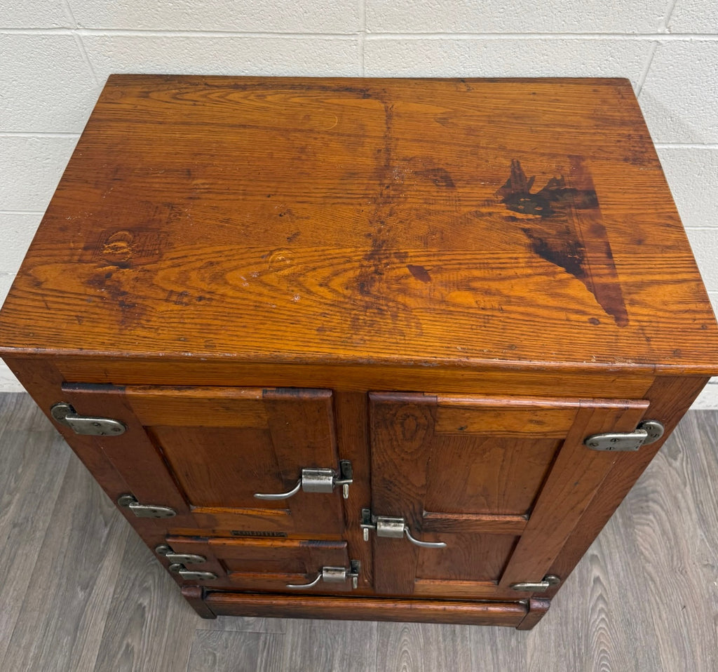 Antique Coldtite Oak Ice Box