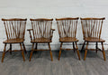 Vintage Ethan Allen Heirloom Maple Nutmeg Fiddleback Duxbury Dining Chairs