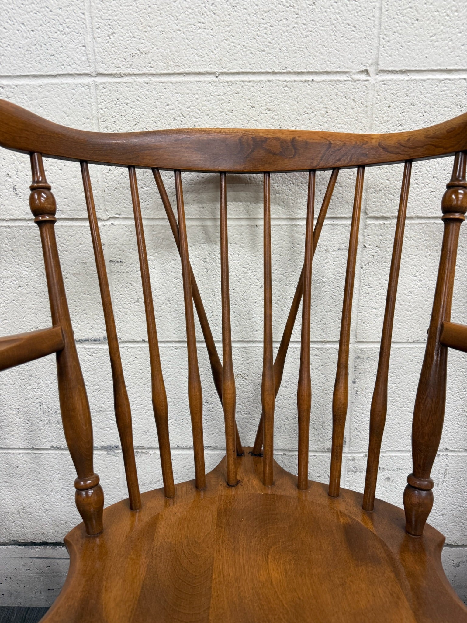 Vintage Ethan Allen Heirloom Maple Nutmeg Fiddleback Duxbury Dining Chairs