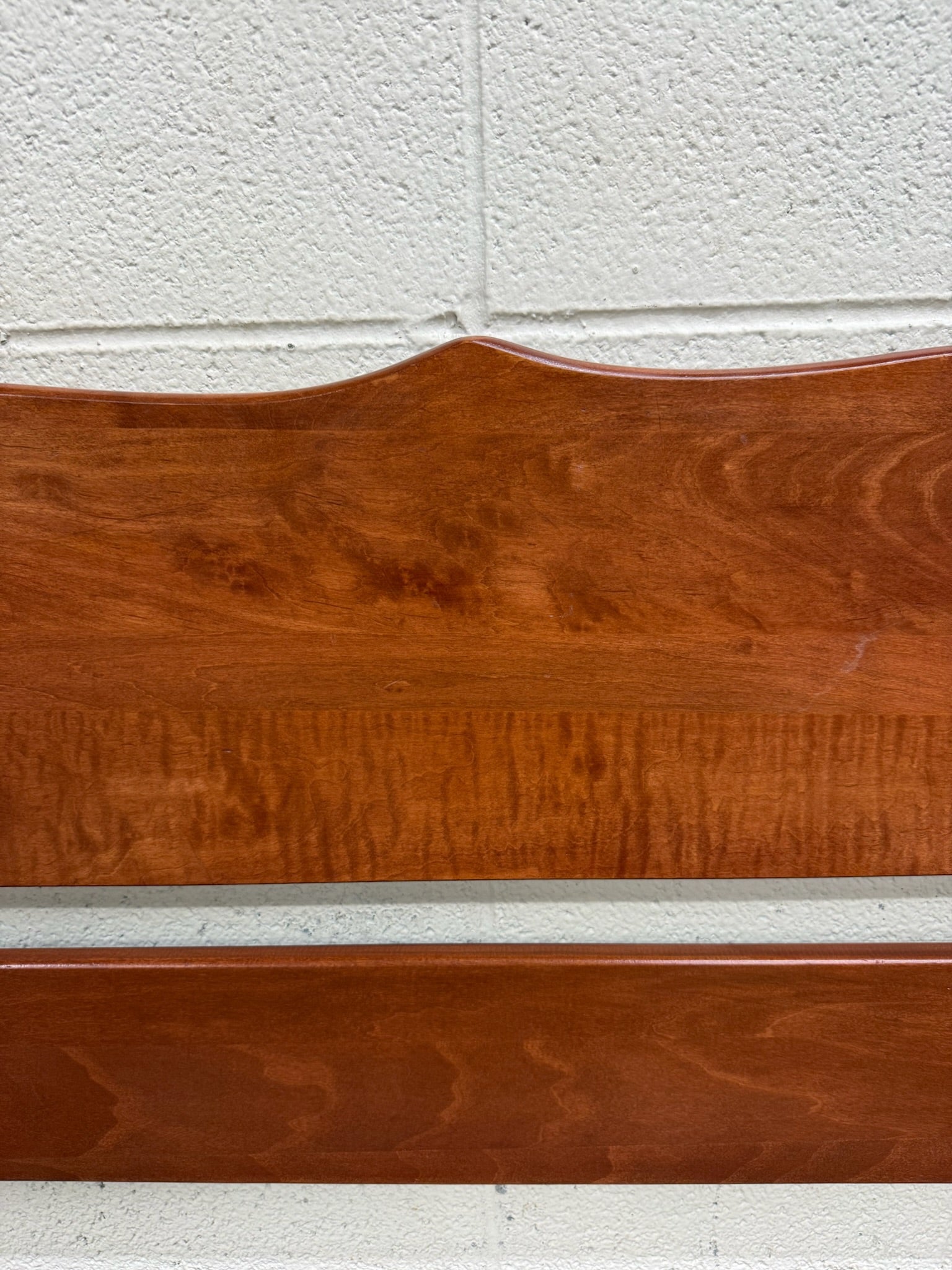 Vintage Twin Size Federal Style Empire Style American Tiger Maple Bed