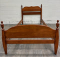 Vintage Twin Size Federal Style Empire Style American Tiger Maple Bed