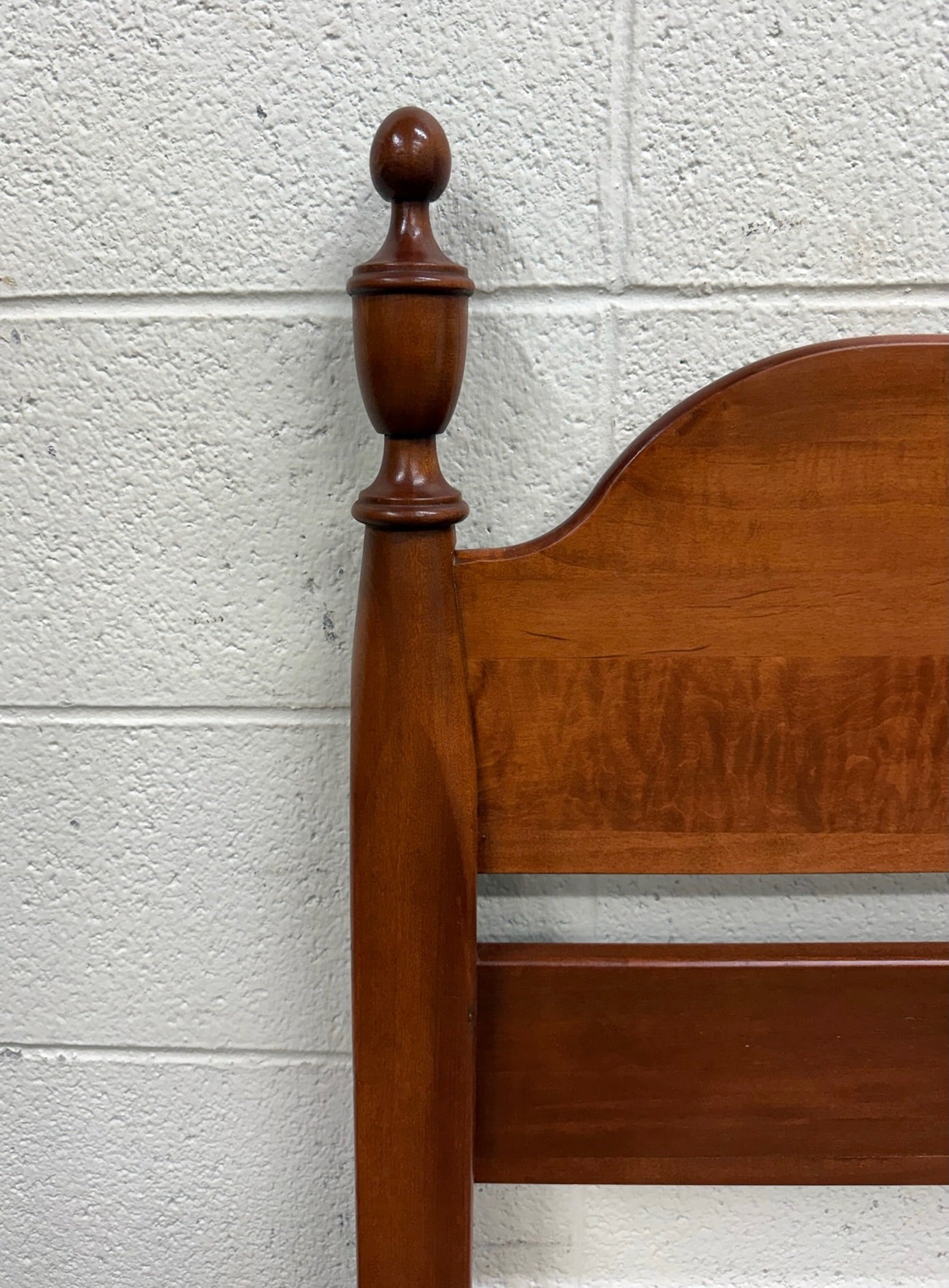 Vintage Twin Size Federal Style Empire Style American Tiger Maple Bed