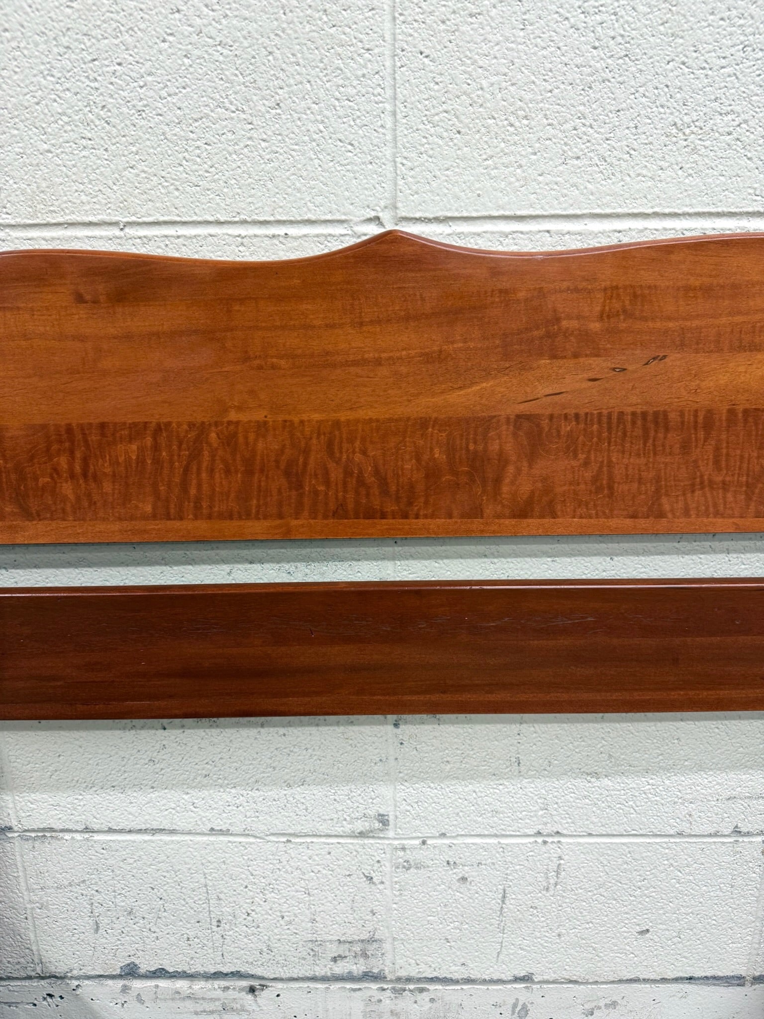 Vintage Twin Size Federal Style Empire Style American Tiger Maple Bed