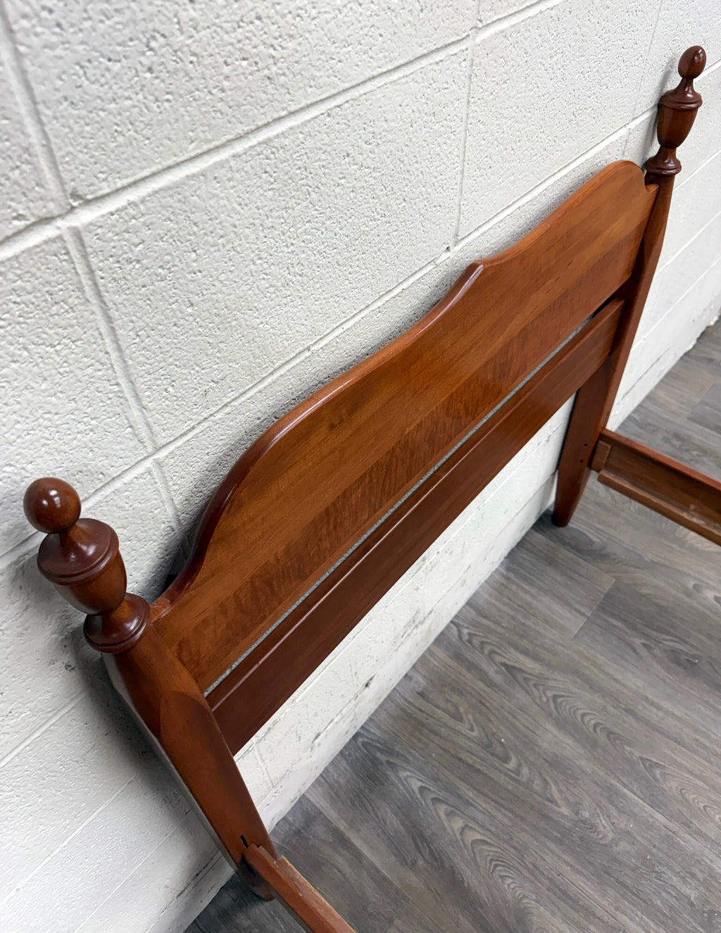 Vintage Twin Size Federal Style Empire Style American Tiger Maple Bed