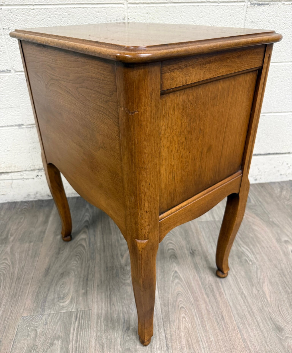 Vintage Davis Cabinet Company French Country Oak Nightstand Side Table
