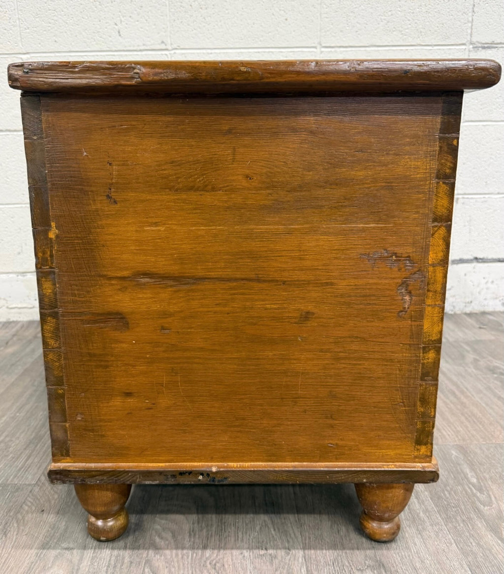 Antique American Primitive Solid Pine Blanket Chest