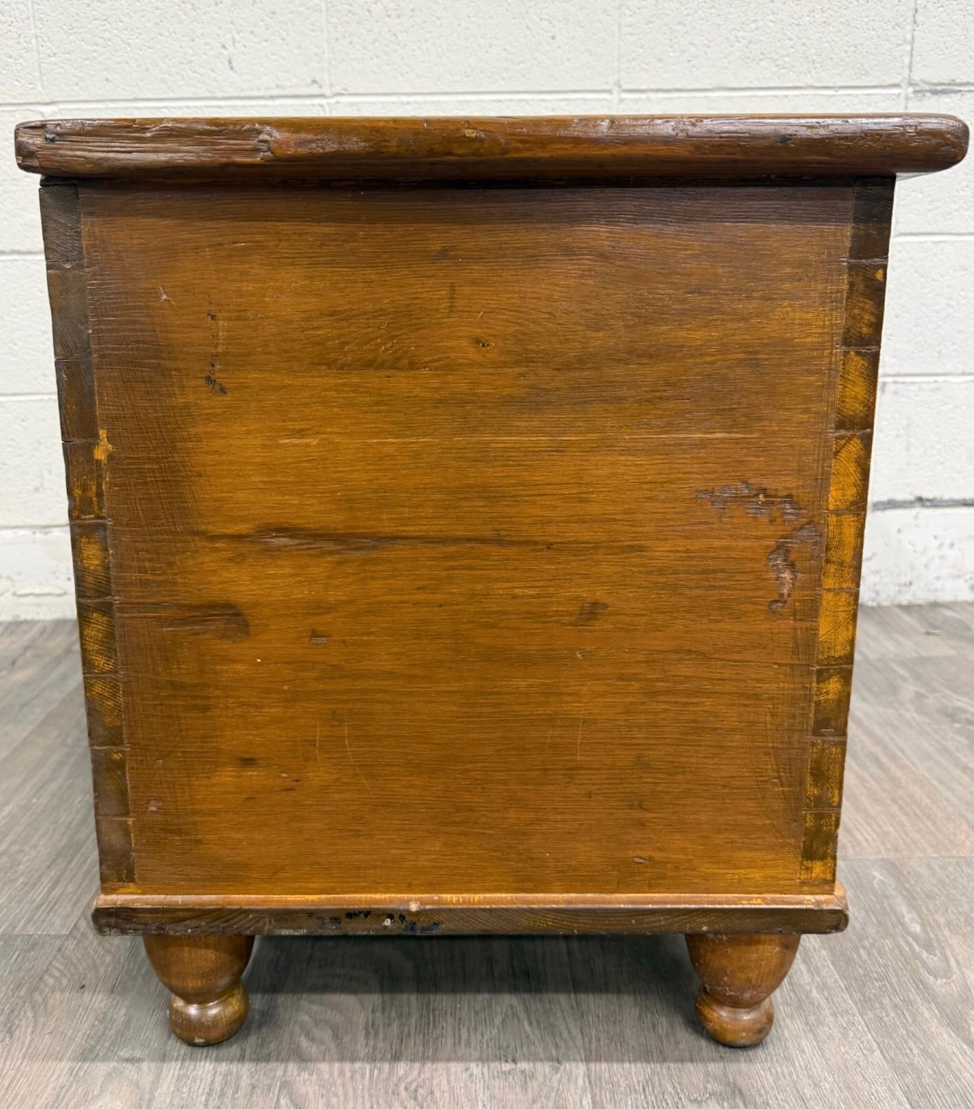 Antique American Primitive Solid Pine Blanket Chest