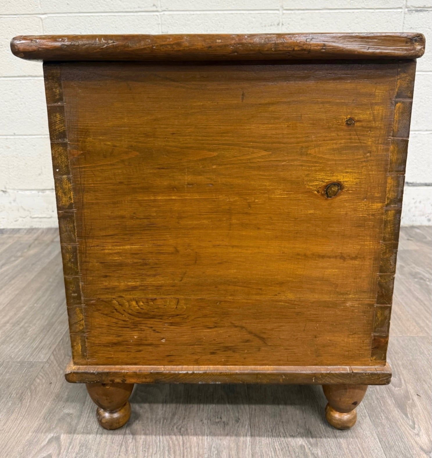 Antique American Primitive Solid Pine Blanket Chest