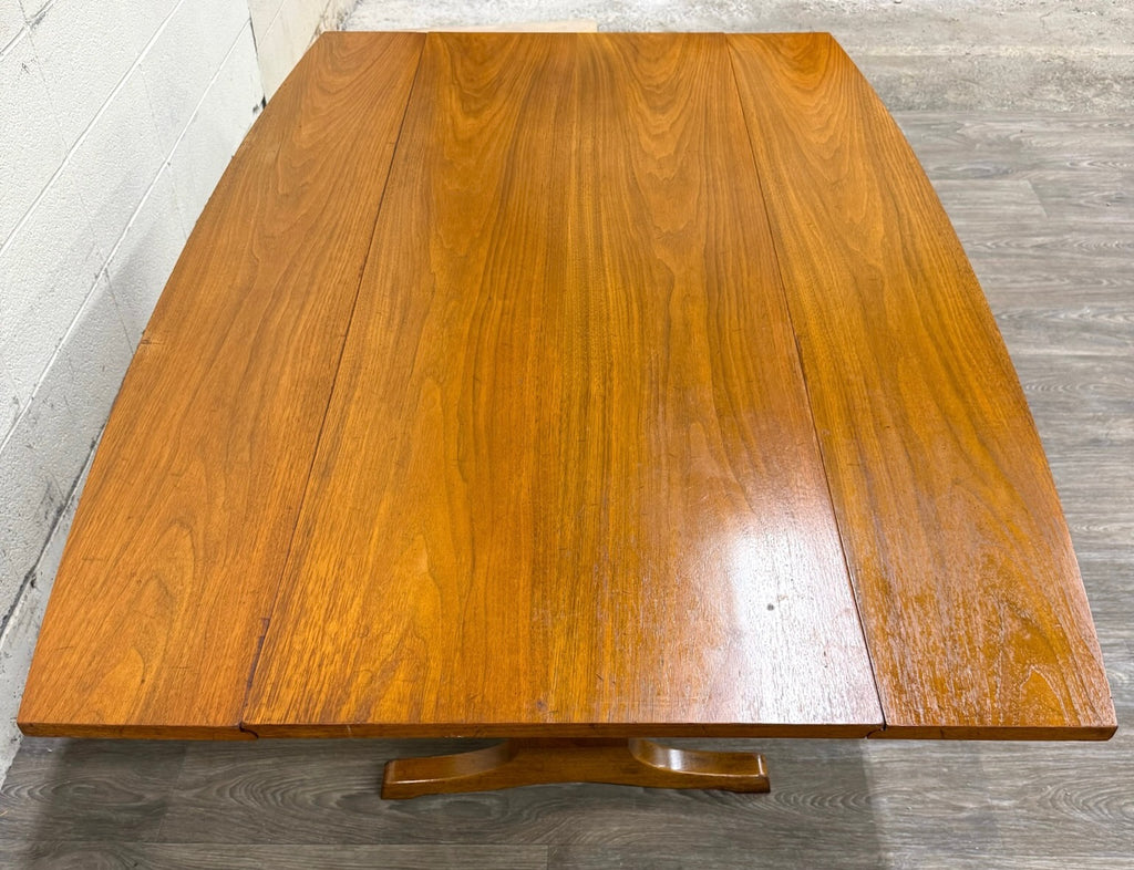 Vintage Mid Century Modern Walnut CONVERTIBLE Dining and Coffee Trestle Table