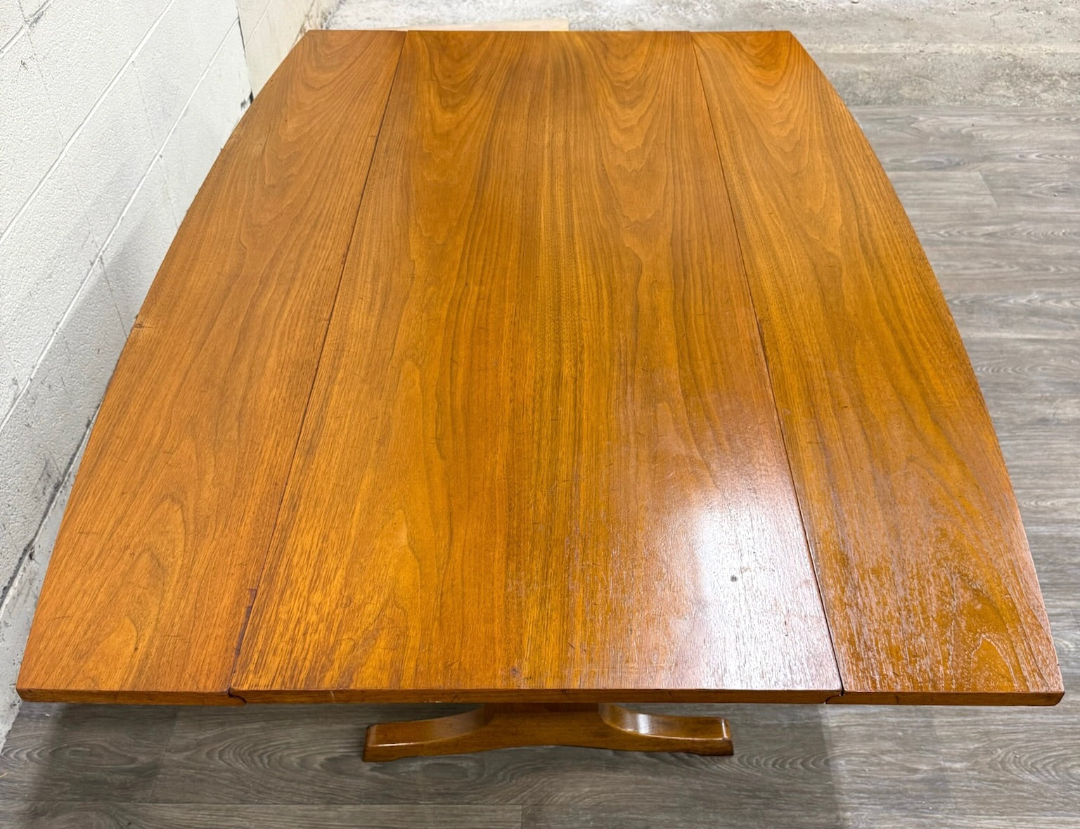 Vintage Mid Century Modern Walnut CONVERTIBLE Dining and Coffee Trestle Table