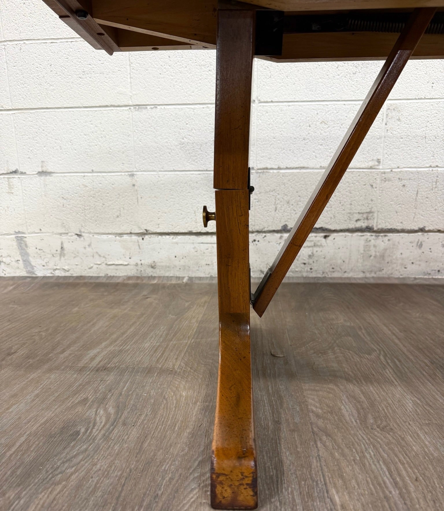 Vintage Mid Century Modern Walnut CONVERTIBLE Dining and Coffee Trestle Table