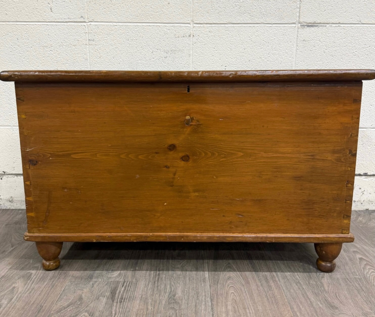 Antique American Primitive Solid Pine Blanket Chest