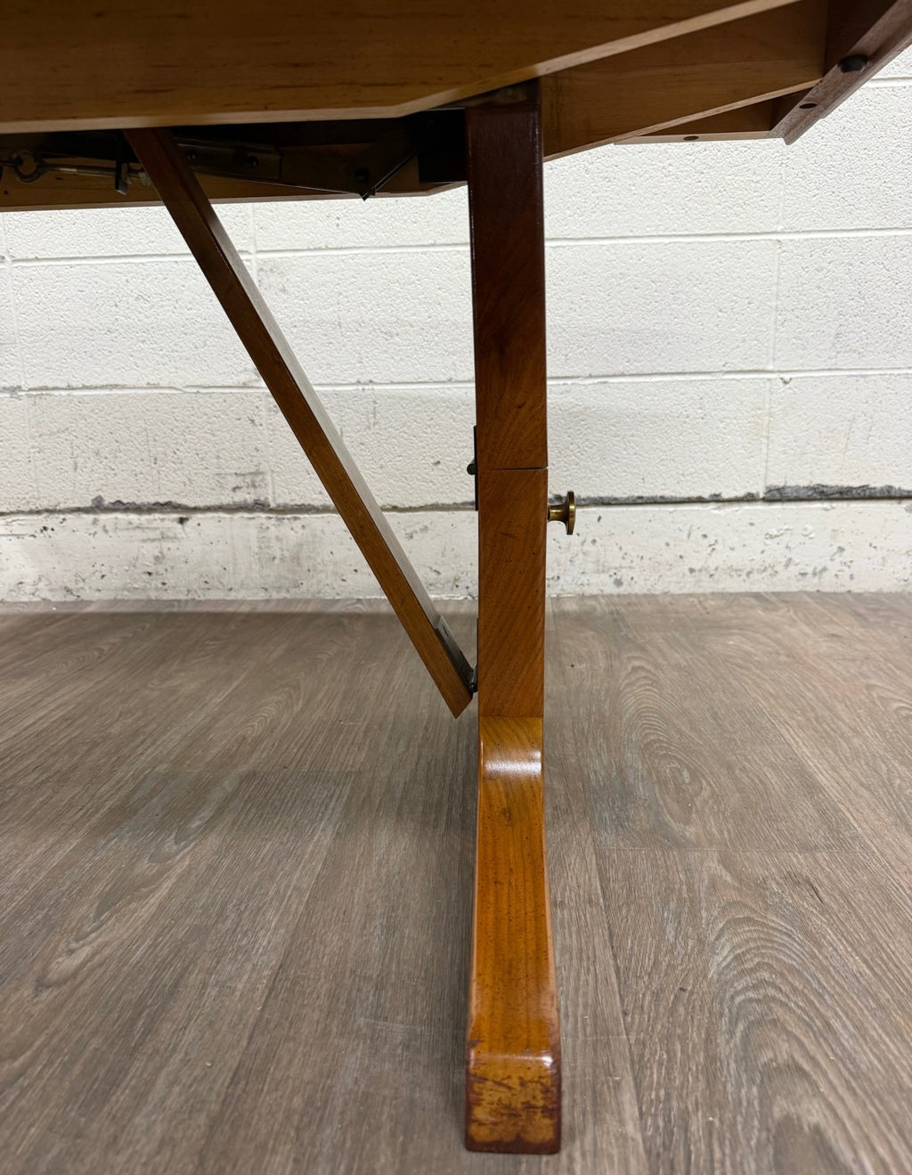 Vintage Mid Century Modern Walnut CONVERTIBLE Dining and Coffee Trestle Table