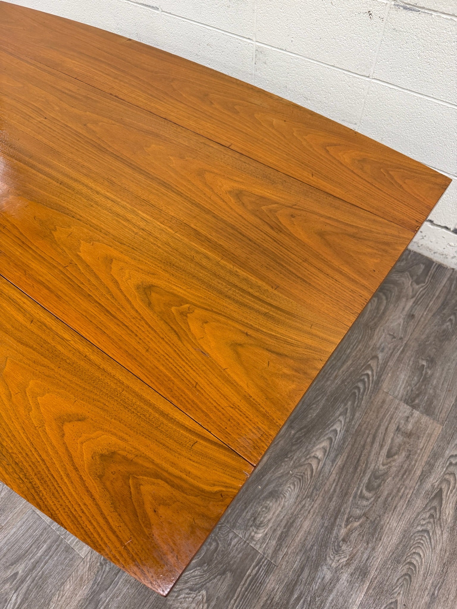 Vintage Mid Century Modern Walnut CONVERTIBLE Dining and Coffee Trestle Table