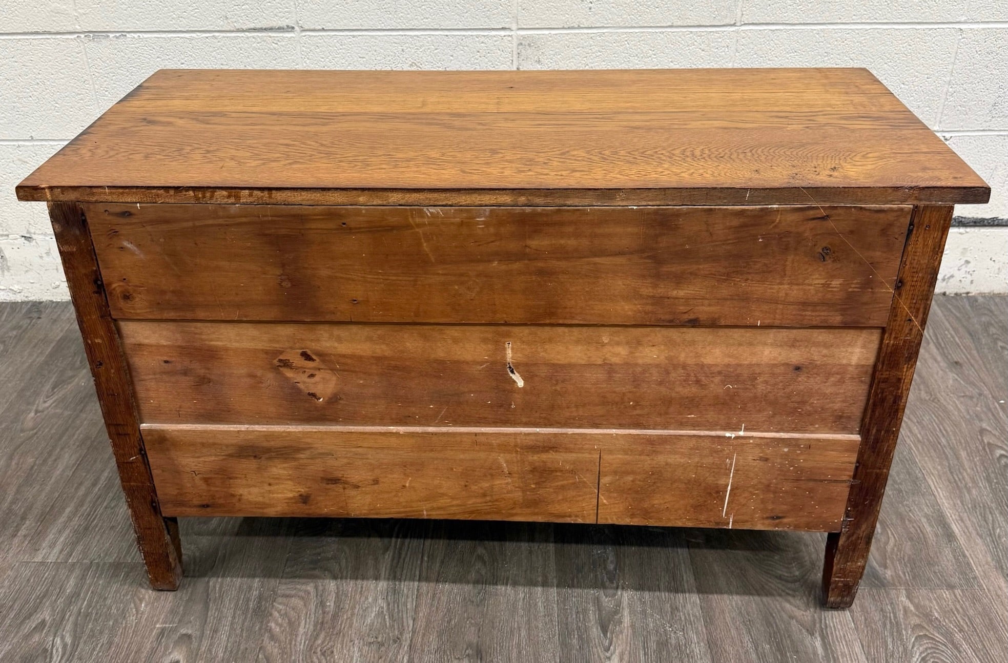 Antique Victorian Solid Golden Oak Two Drawer Chest