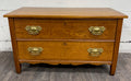Antique Victorian Solid Golden Oak Two Drawer Chest