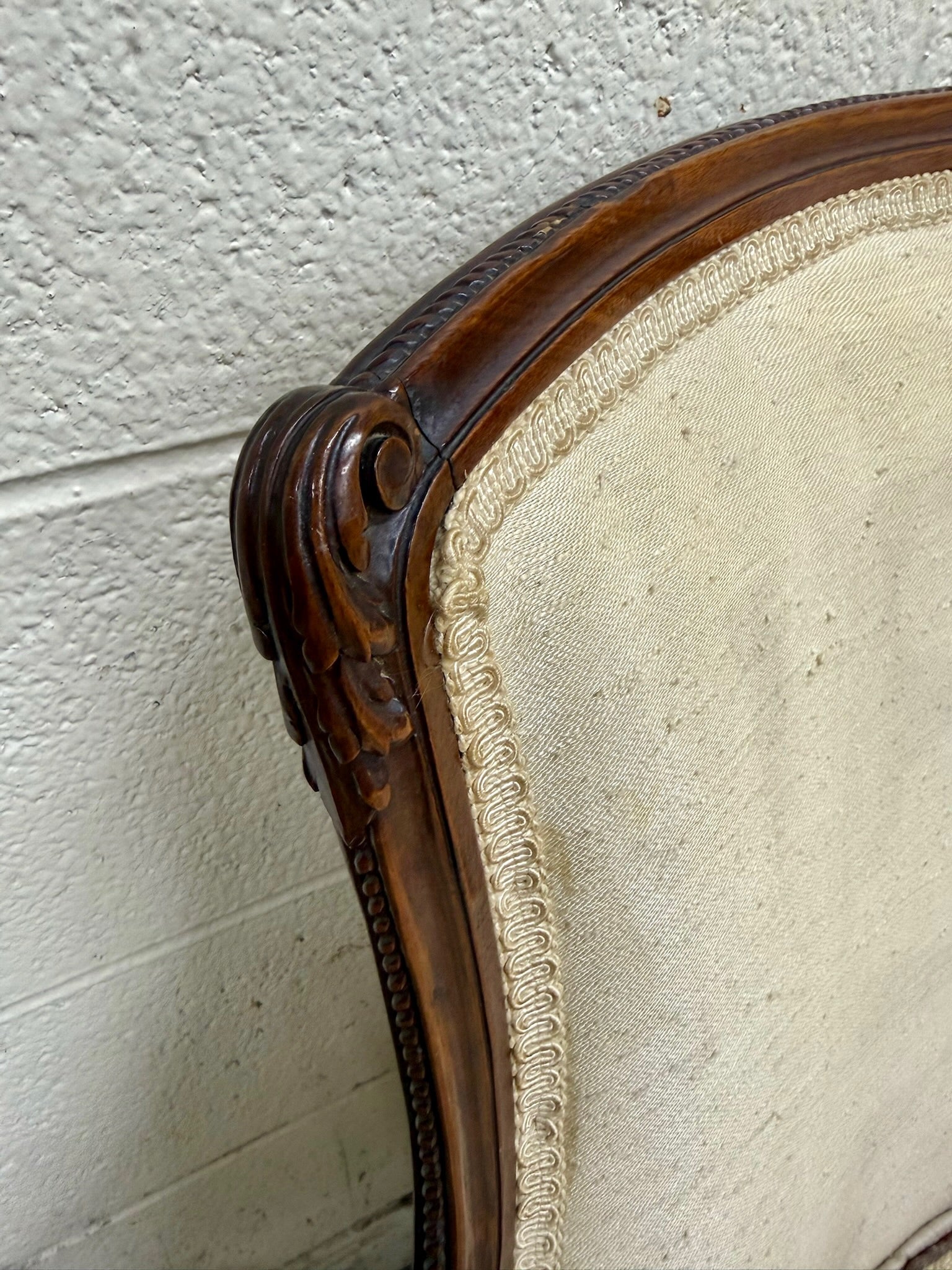 Antique French Louis XVI Style Equestrian Bergere Armchair