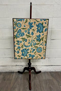 Vintage Queen Anne Style Adjustable Needlepoint Embroidered Fire Screen
