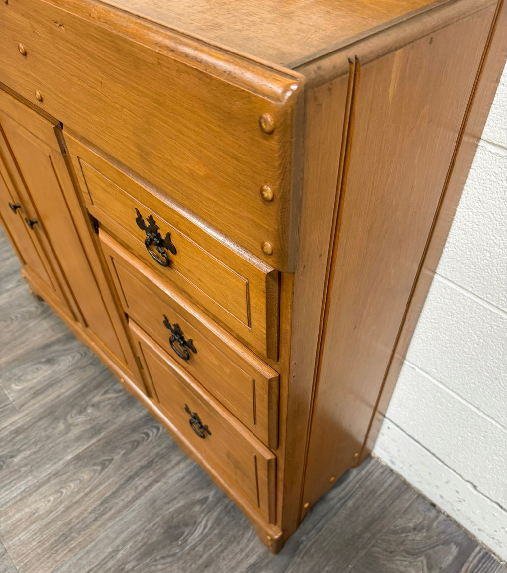 Vintage Colonial Revival Oak Dry Sink Washstand Cabinet