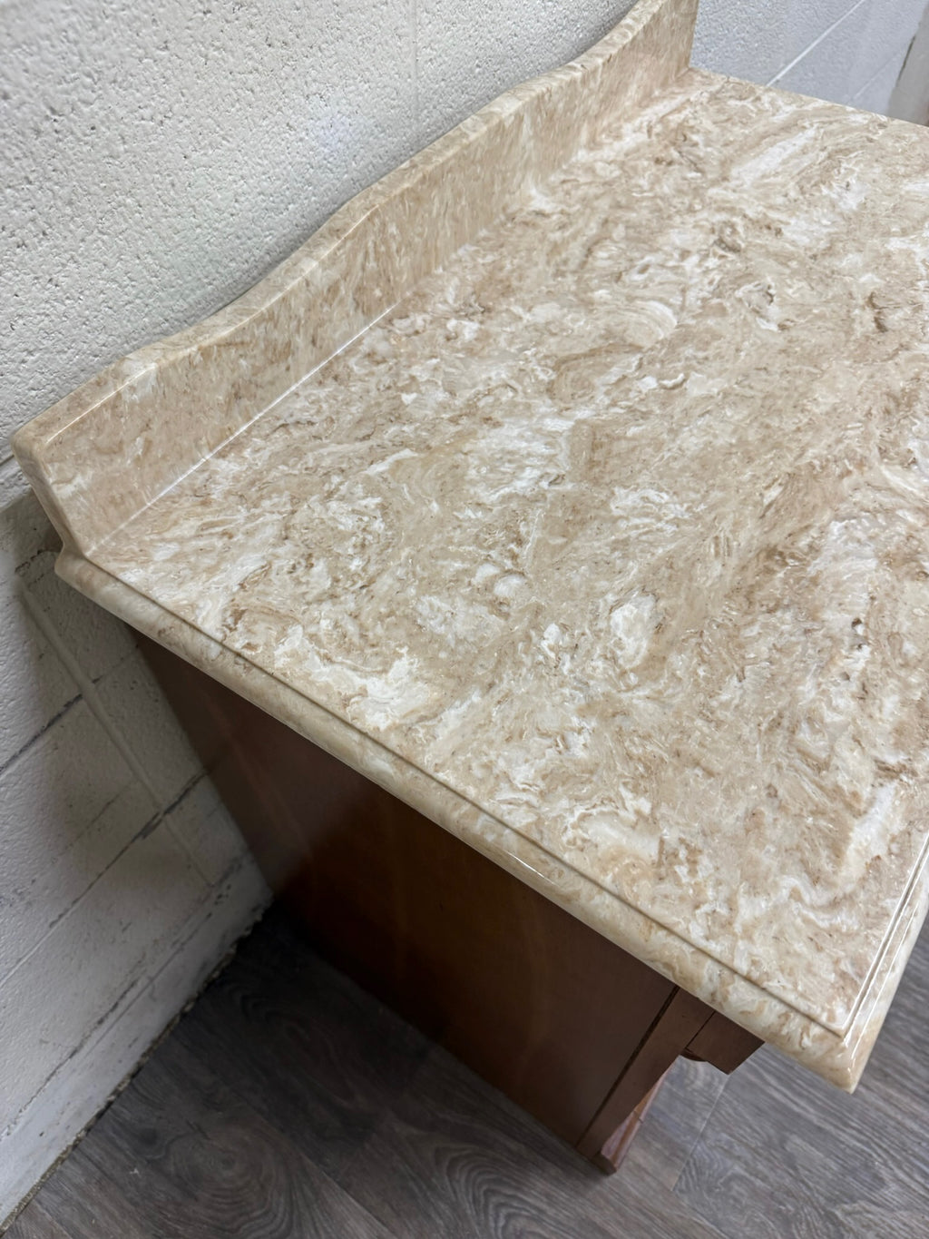 Antique Victorian Walnut Marble Top Washstand