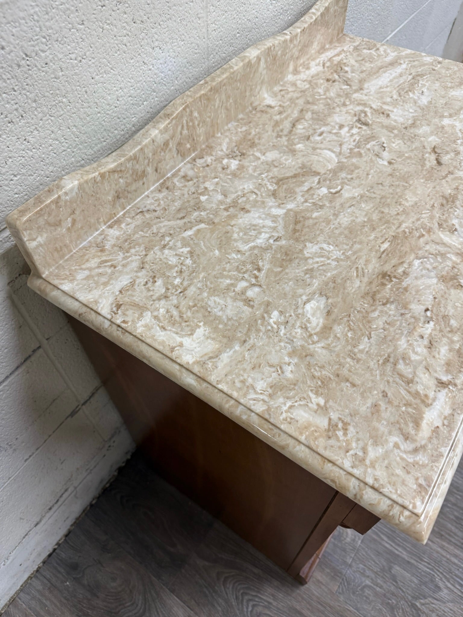 Antique Victorian Walnut Marble Top Washstand