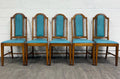 Vintage Mission Arts & Crafts Oak Dining Chairs - Set of 5
