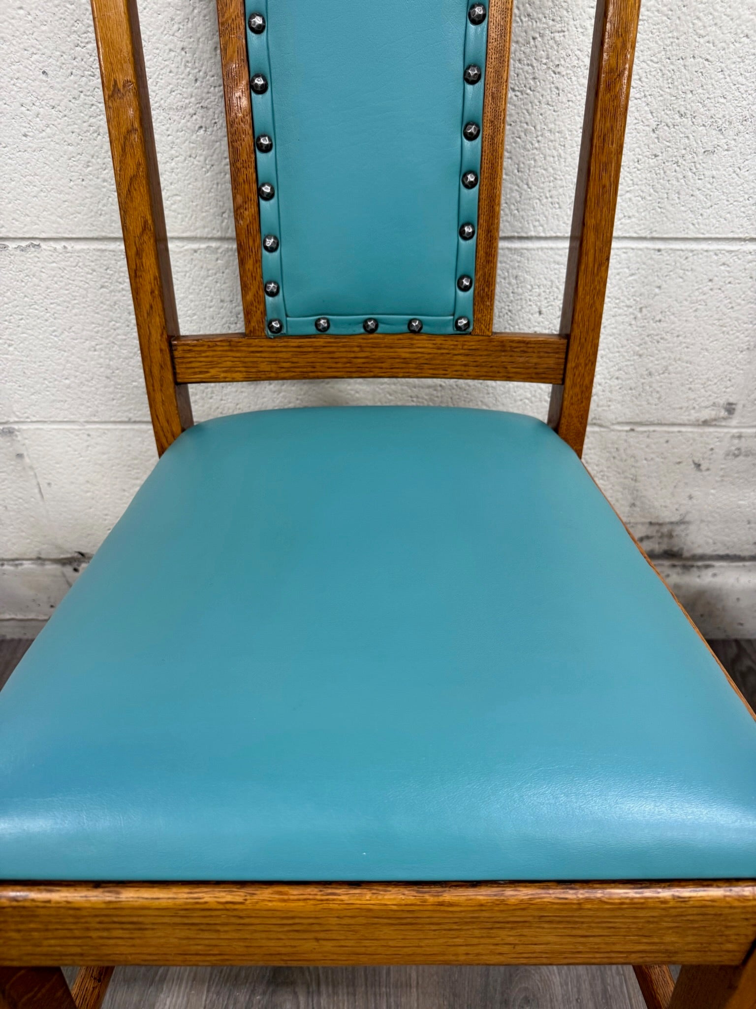 Vintage Mission Arts & Crafts Oak Dining Chairs - Set of 5