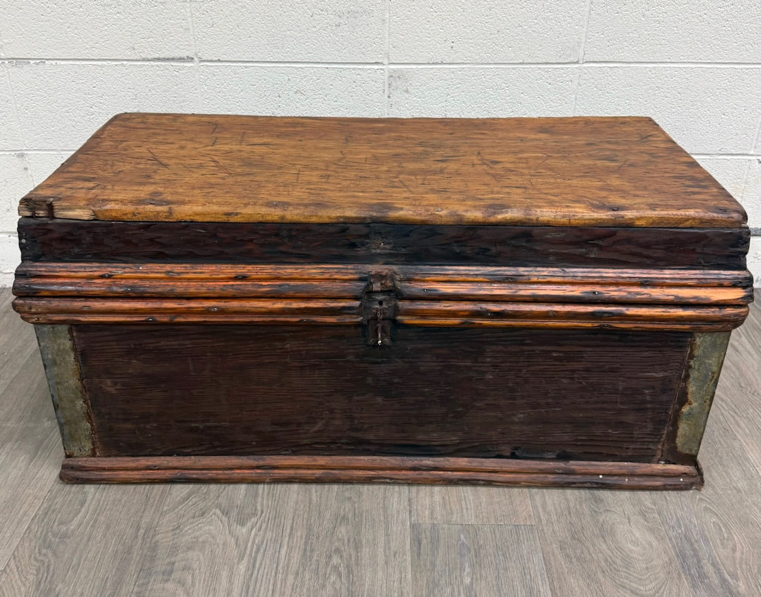 Antique Primitive Pine Blanket Chest