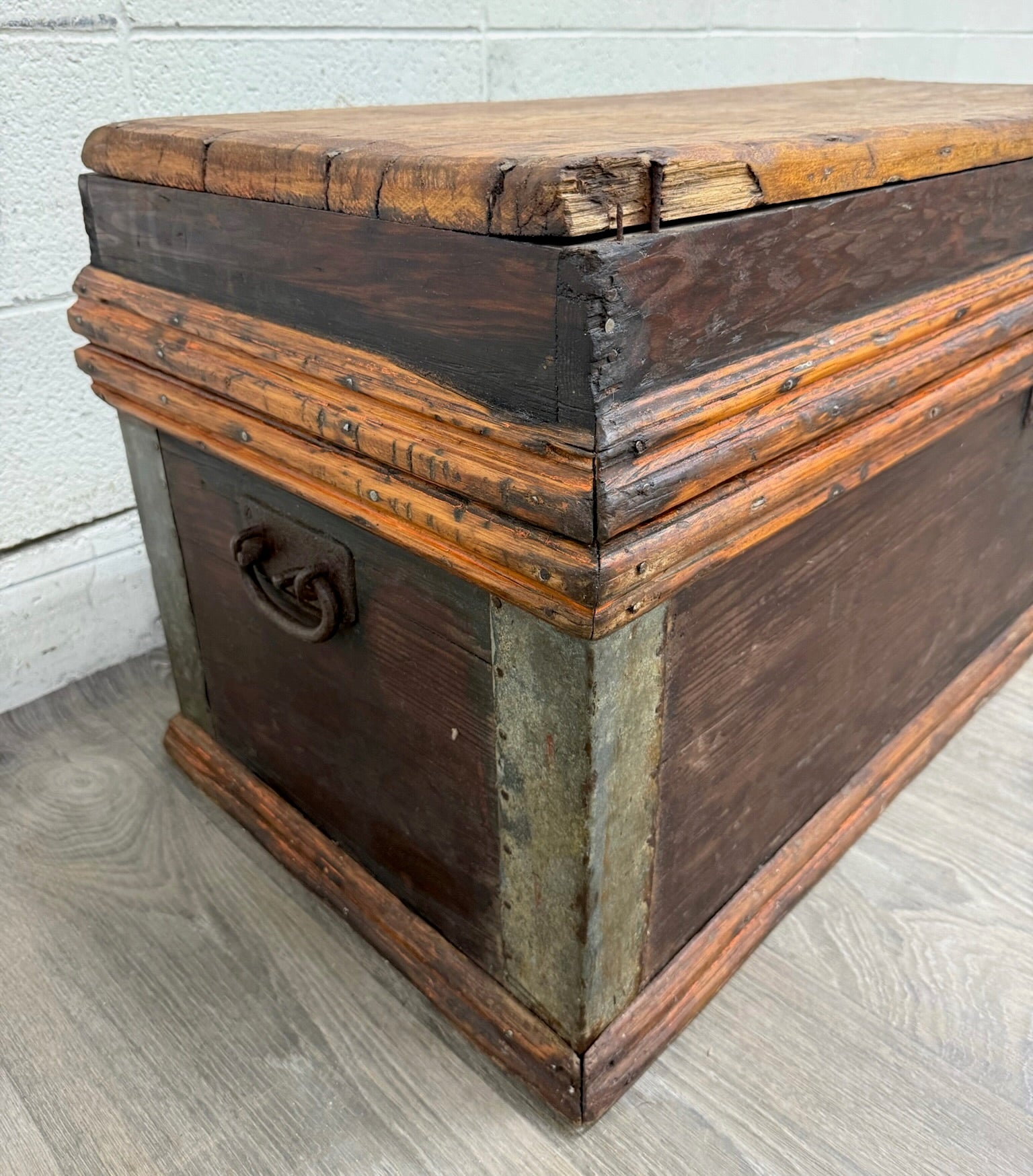 Antique Primitive Pine Blanket Chest